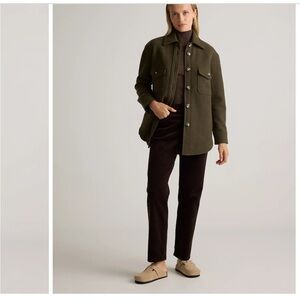 Quince 100% Merino Wool Long Shirt Jacket